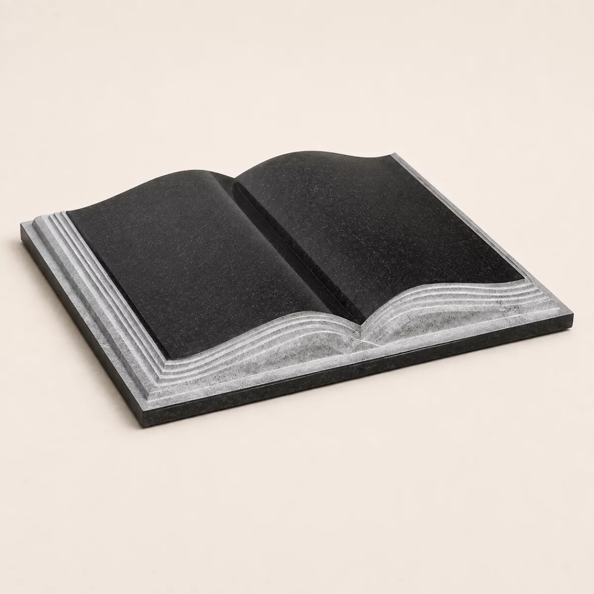 Раскрытая книга из полированного гранита