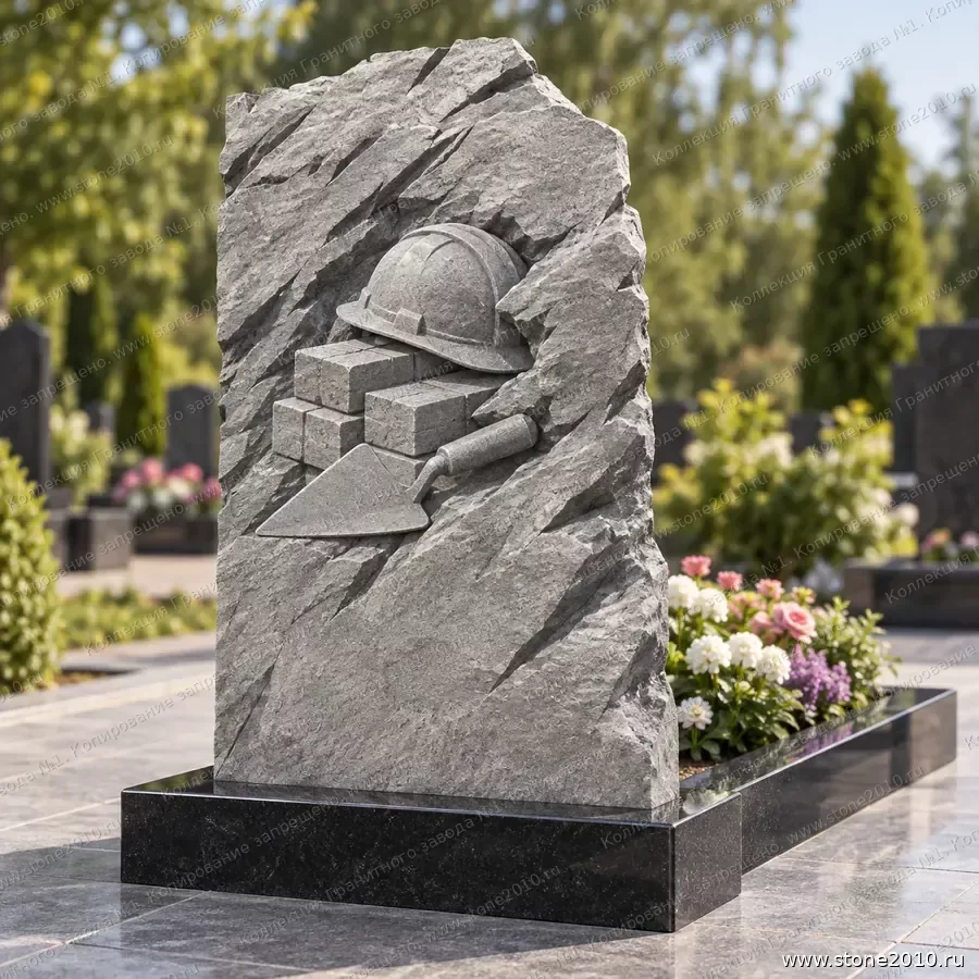 СК-112 Памятник прорабу — скала «Каска, кирпичи и мастерок»