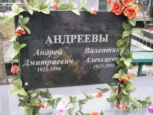 Гранитная табличка на могилу на ножках, вариант Минимум