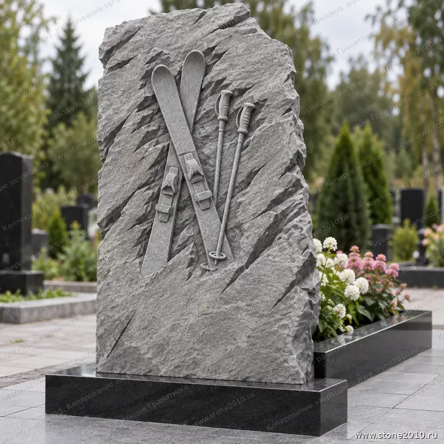 СК-082 Памятник лыжнику — скала «Лыжи и палки»