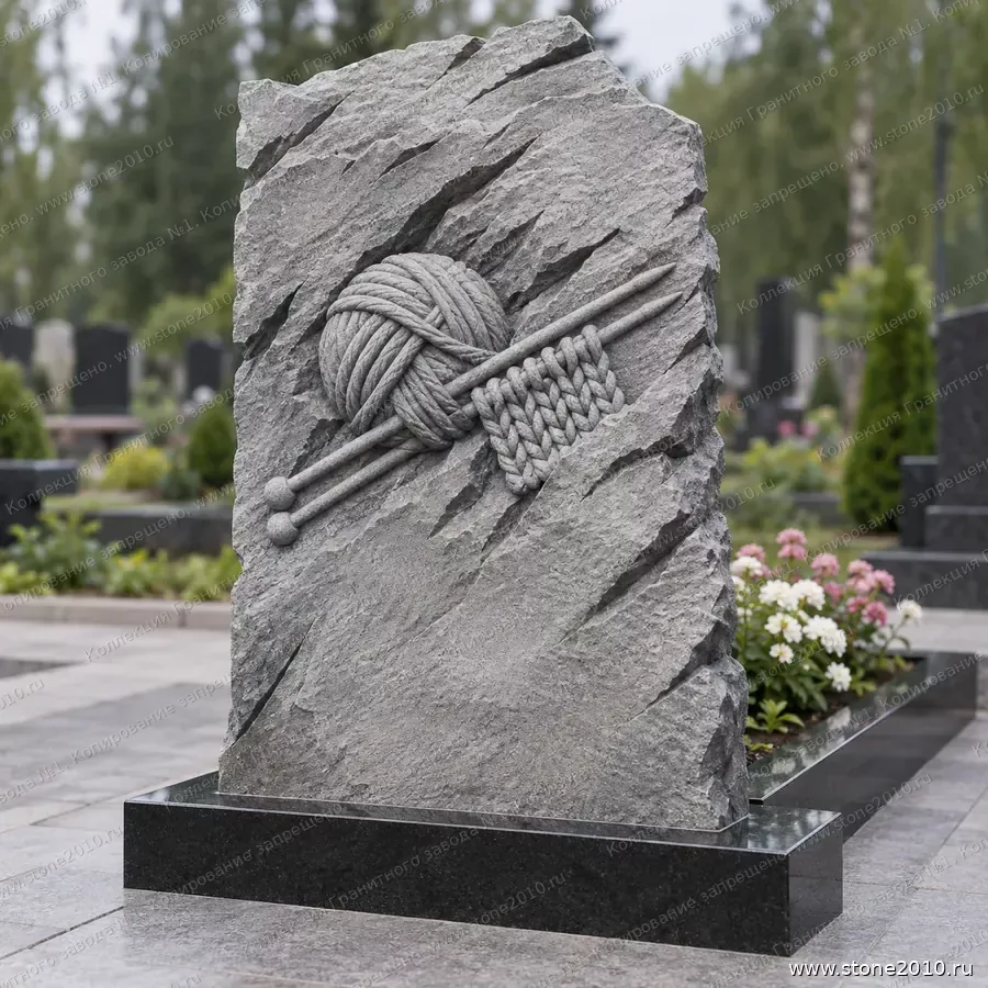 СК-046 Памятник рукодельнице — скала «Вязание — спицы и клубок»