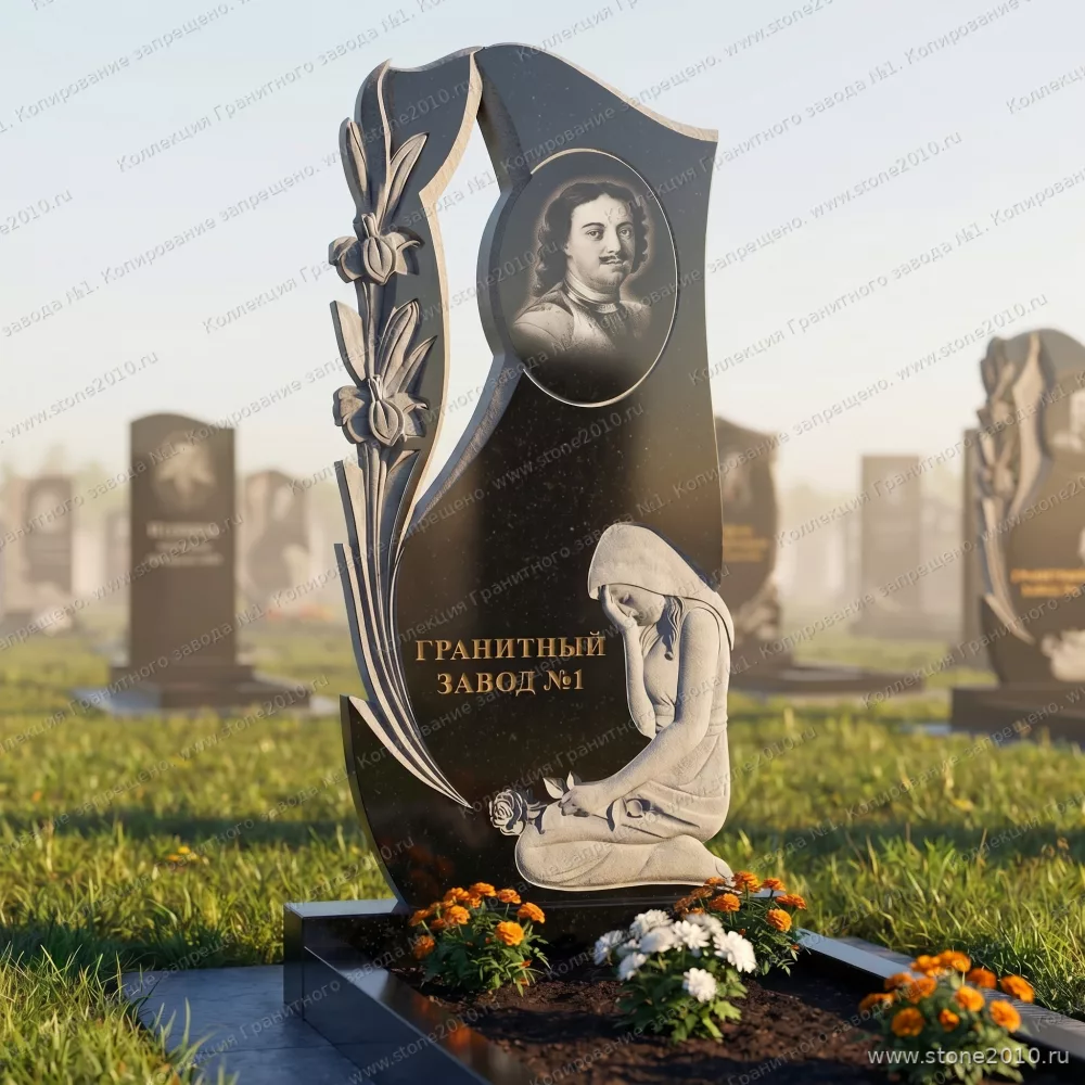 3079 Мемориальное надгробие в виде бутона с плачущей