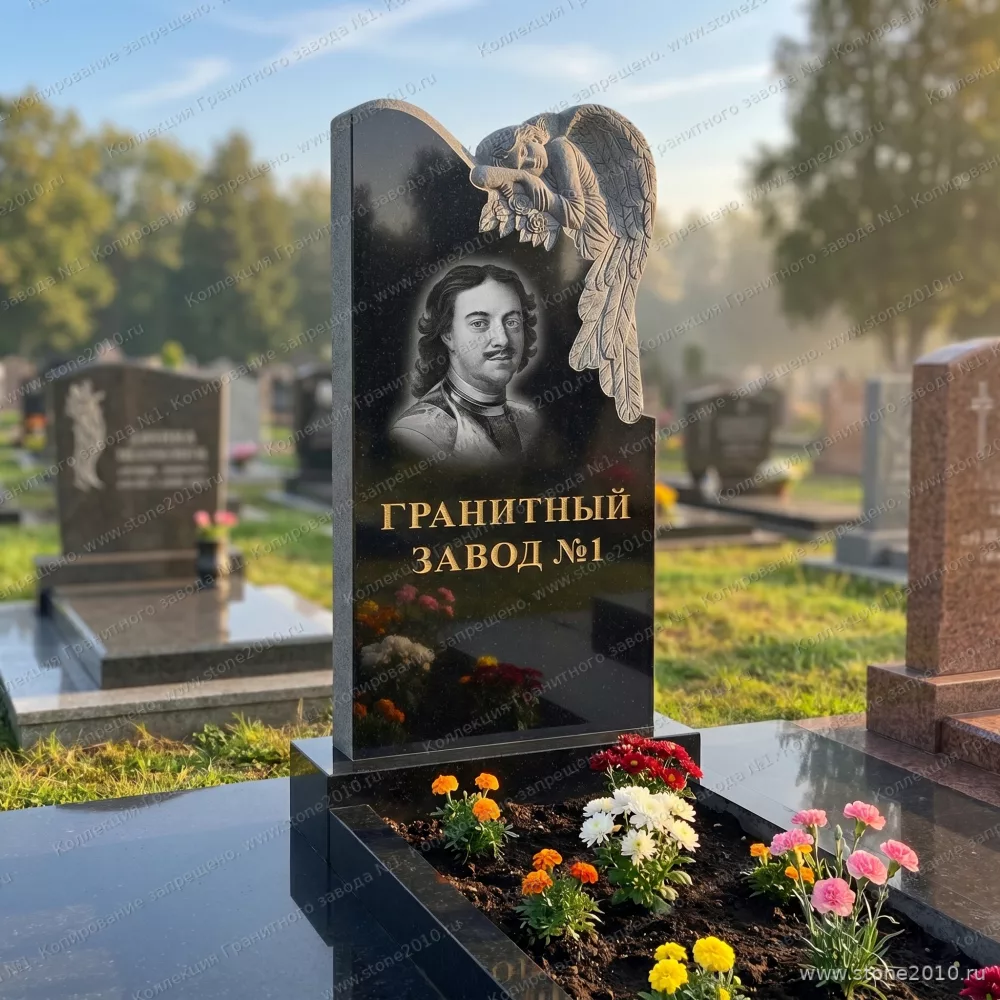 3179 Памятник резной со спящим ангелом