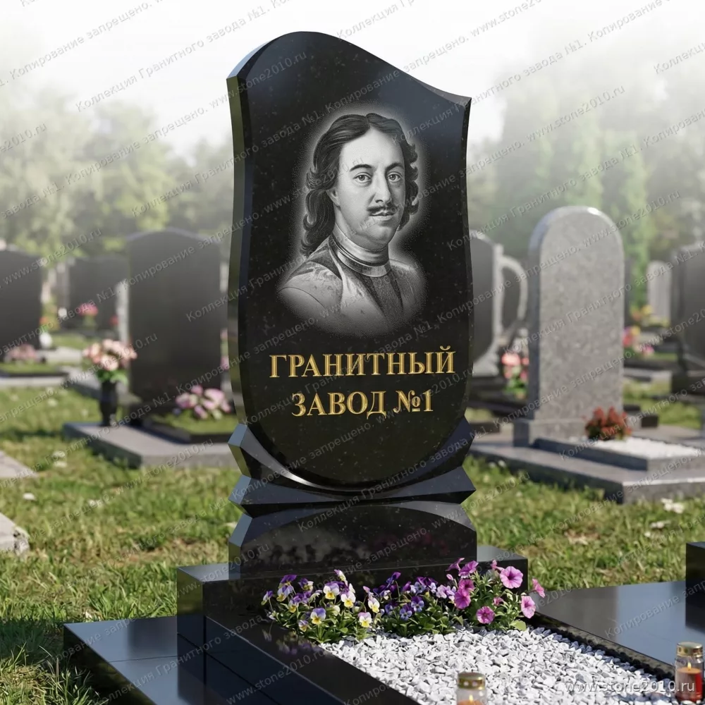 191 Памятник бутон с полированной гармошкой и фаской