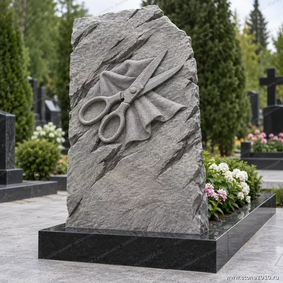 СК-074 Памятник модельеру — скала «Ножницы и ткань — портной»