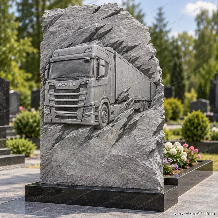 СК-131 Памятник дальнобойщику Scania — скала «Тягач Scania»