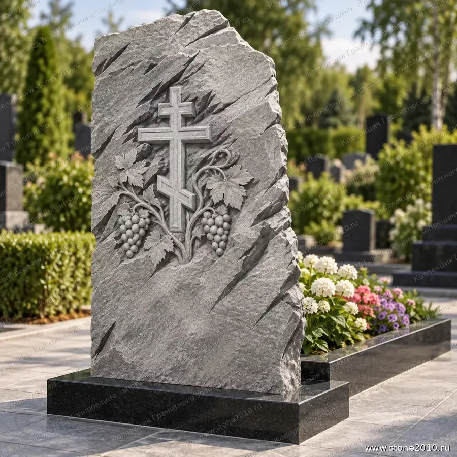СК-134 Православный памятник с крестом и виноградом — скала «Крест с виноградной лозой и гроздьями»