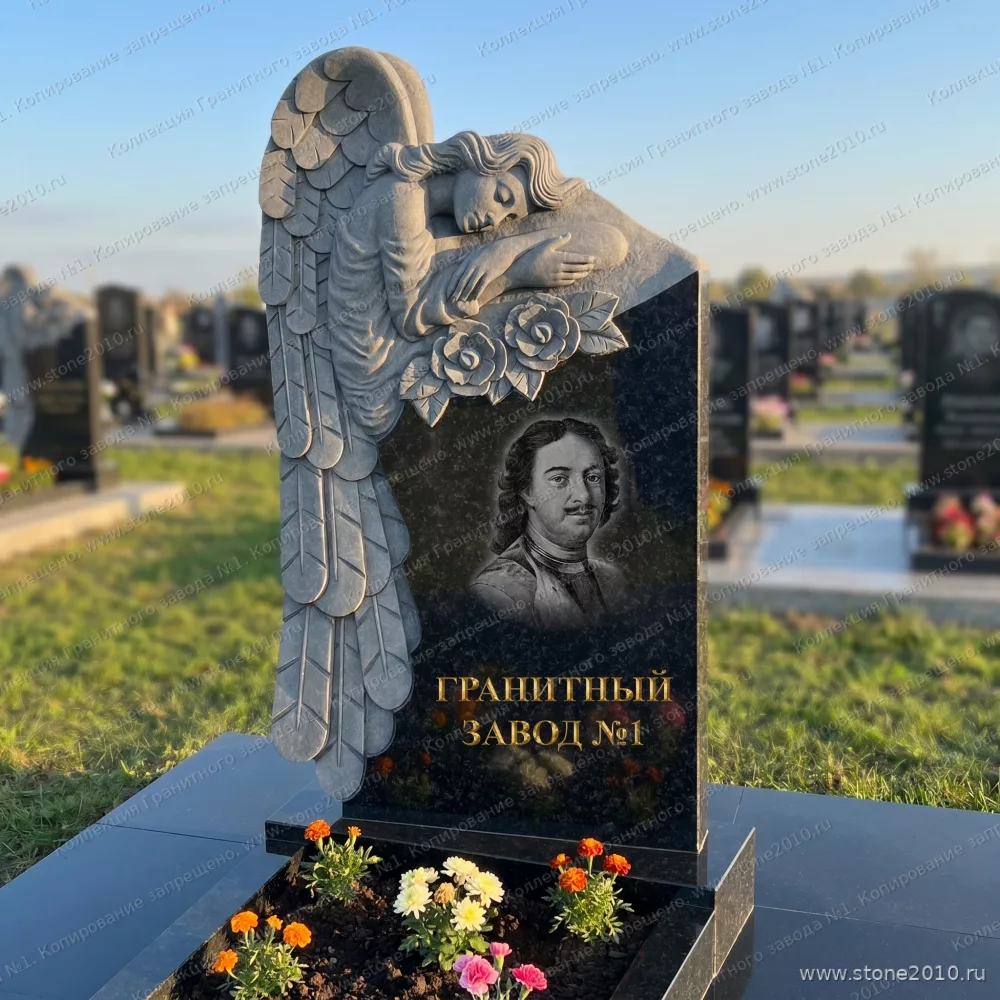 3249 Памятник резной с ангелом
