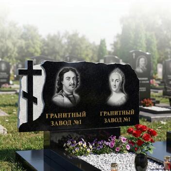 164 Памятник горизонтальный скала с крестом