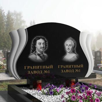 168 Памятник горизонтальный с перьями по краям