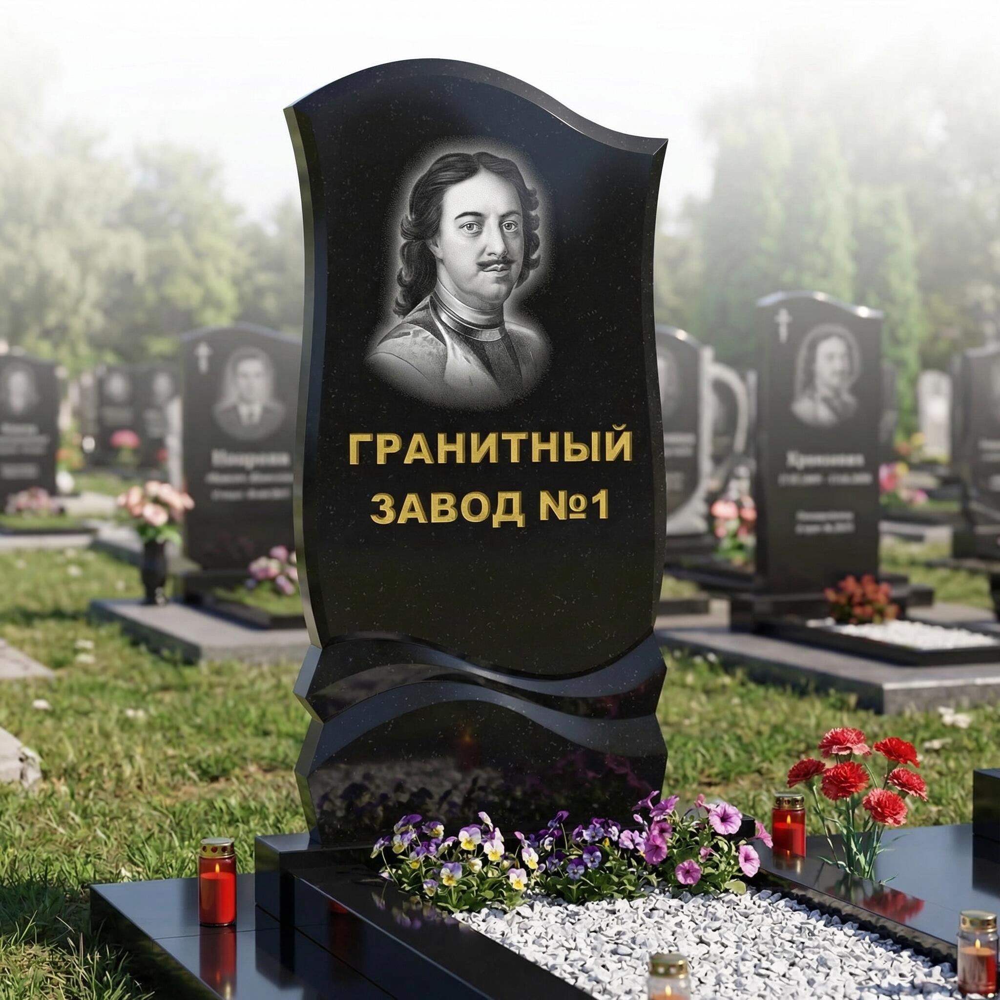 183 Памятник волна полированный