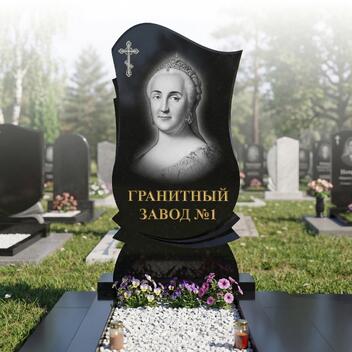 214 Памятник фигурный бутон с полированной гармошкой и перьями