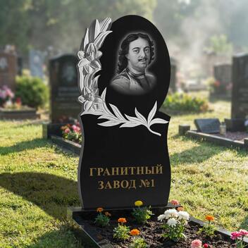 3004 Ритуальный памятник с цветами