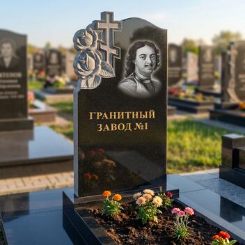 3154 Надгробие резное с крестом и розами