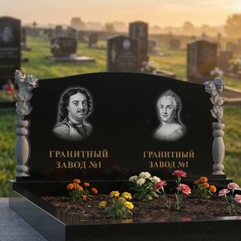 3205 Памятник резной парная розы