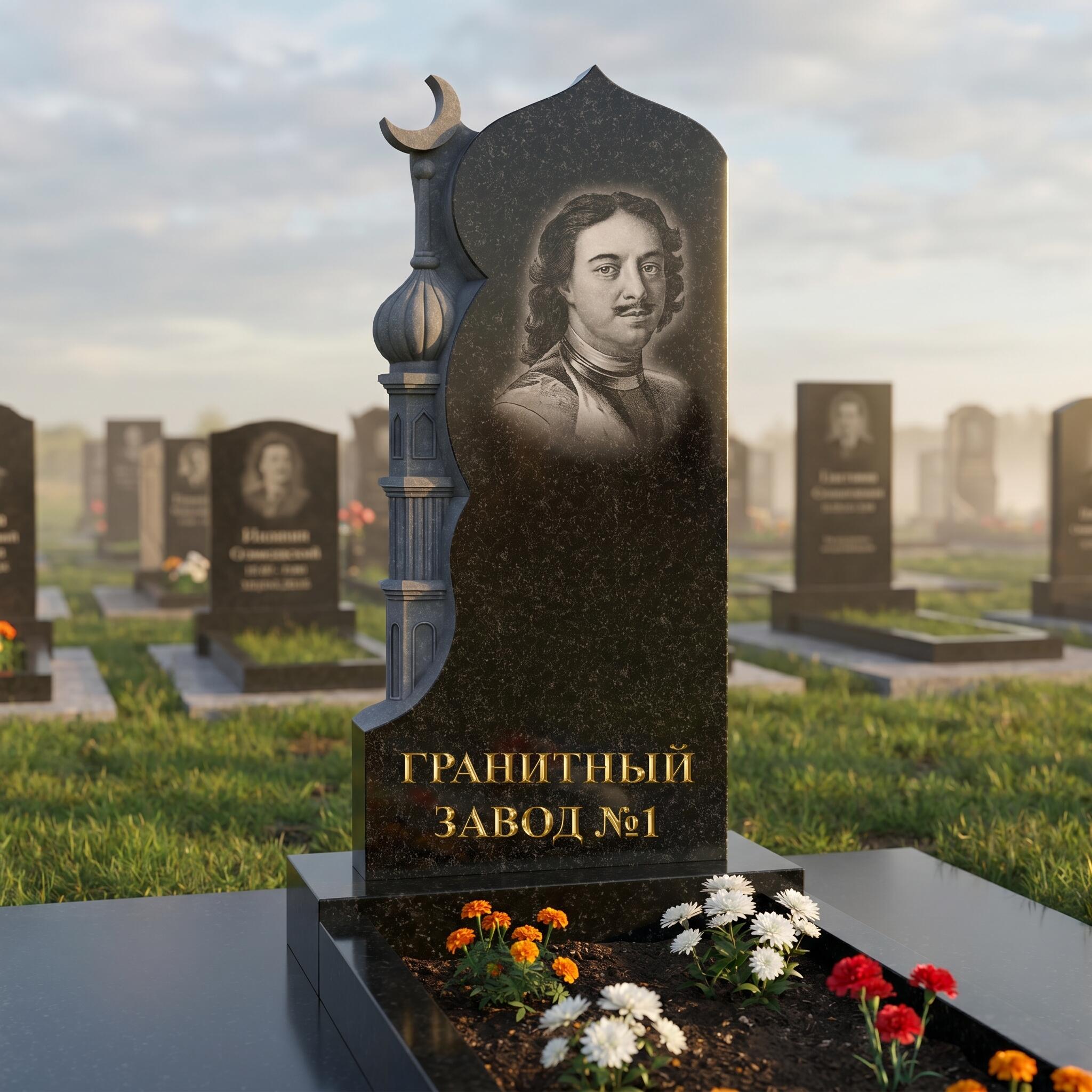 3257 Памятник резной с мечетью