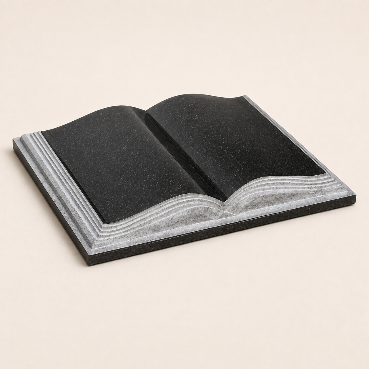 Раскрытая книга из полированного гранита